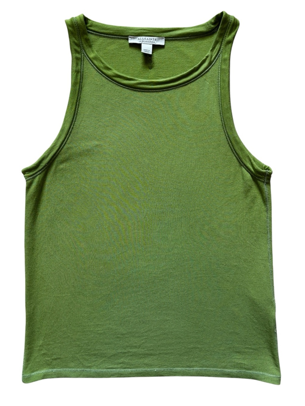 AllSaints Olive Green Rina Rib Tank